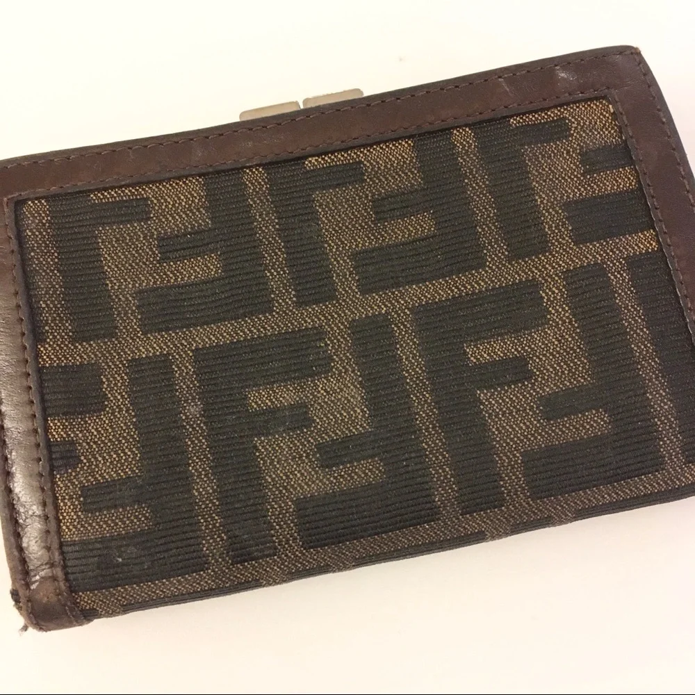 Fendi Zucca Canvas Monogram Bifold Wallet